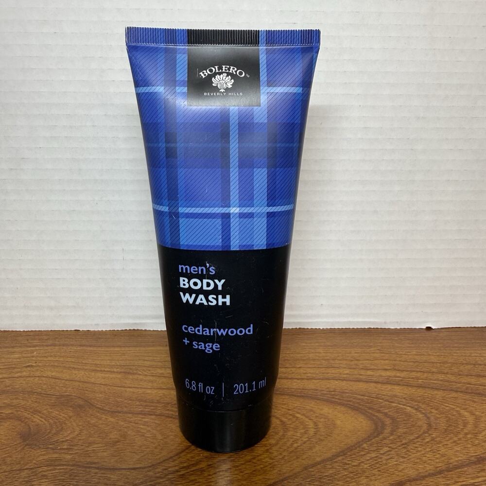 New-Bolero Men’s Cedarwood/Sage Body Wash. 6.8 fl Oz.